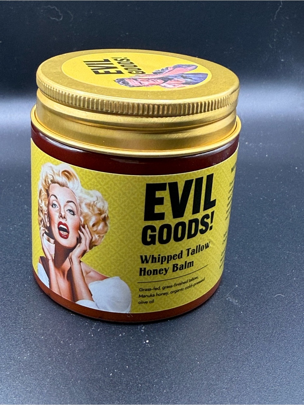 Evil Goods! Whipped Tallow Honey Balm - unscented 4oz